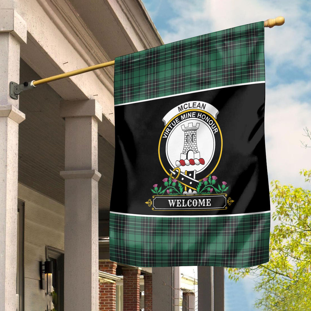 Clan McLean Hunting Ancient Tartan Crest Garden Flag  - Welcome  KL28 Clan Garden Tartan Today   
