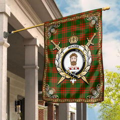 Clan Menzies Green Modern Tartan Crest Garden Flag  - Celtic Thistle  IV10 Clan Menzies Tartan Today   