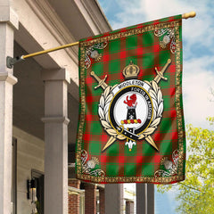 Clan Middleton Modern Tartan Crest Garden Flag  - Celtic Thistle  WQ72 Clan Middleton Tartan Today   