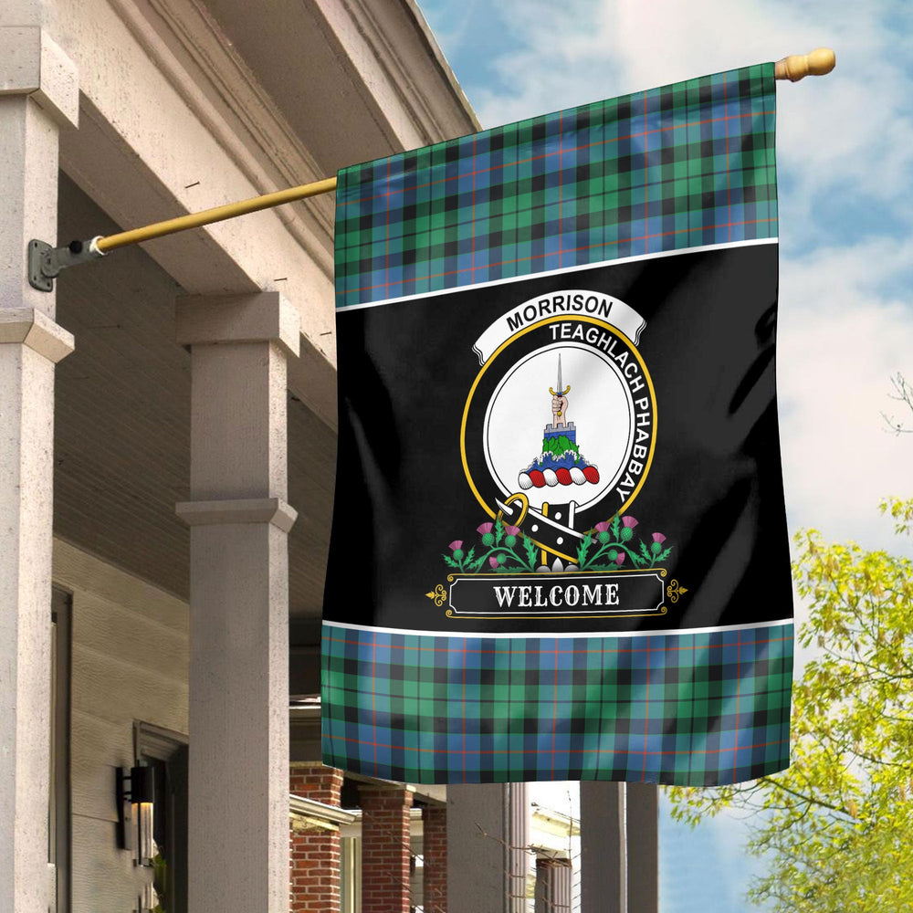 Clan Morrison Ancient Tartan Crest Garden Flag  - Welcome  YD32 Clan Morrison Tartan Today   