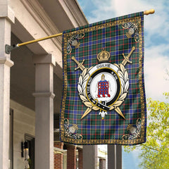 Clan Ogilvie Hunting Modern Tartan Crest Garden Flag  - Celtic Thistle  PN88 Clan Ogilvie Tartan Today   
