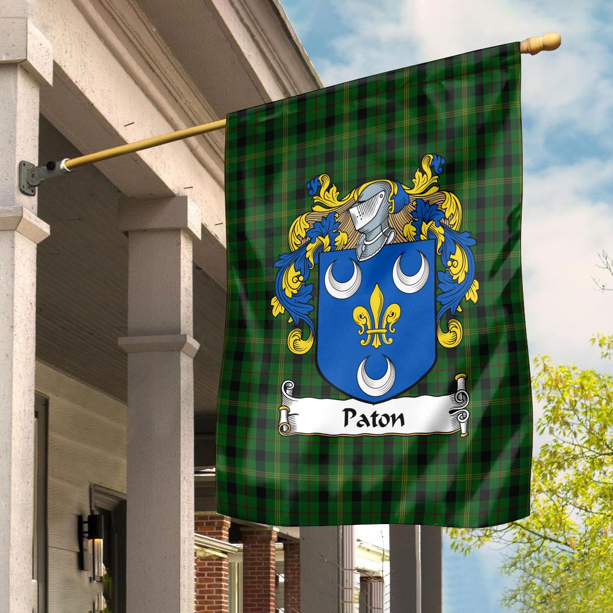 Clan Paton Tartan Crest Garden Flag JW91 Clan Garden Tartan Today   