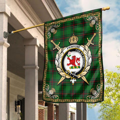 Clan Primrose Tartan Crest Garden Flag  - Celtic Thistle  BH28 Clan Primrose Tartan Today   