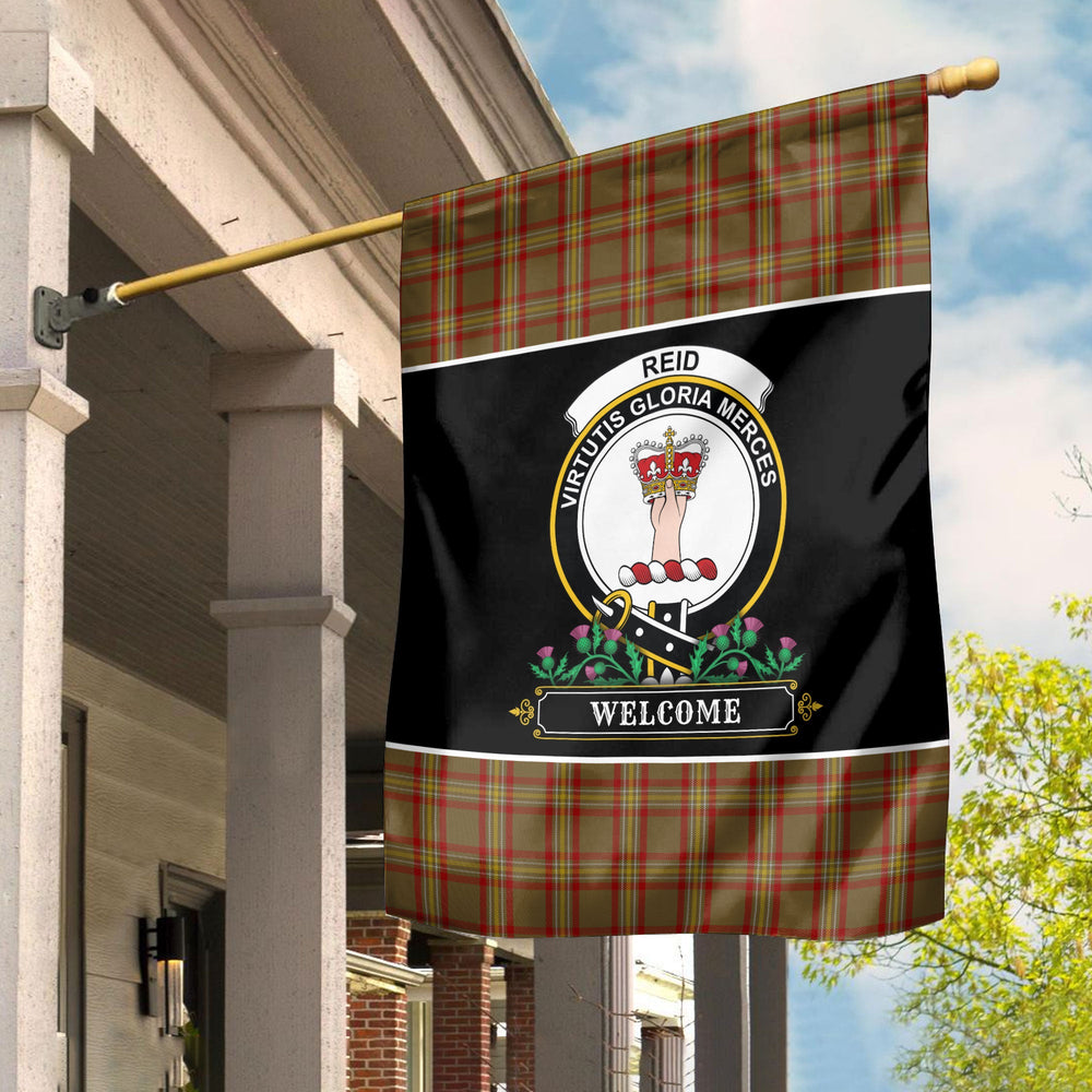 Clan Reid Tartan Crest Garden Flag  - Welcome  VJ89 Clan Garden Tartan Today   