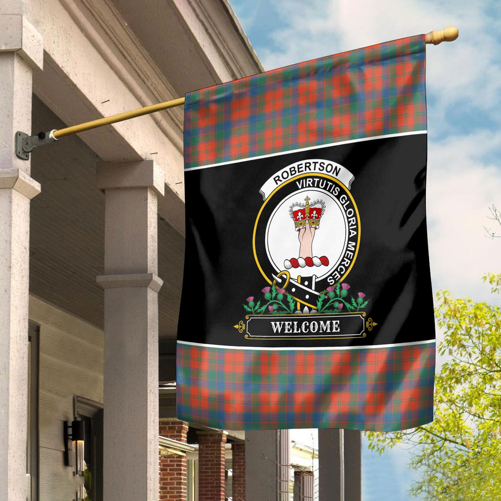 Clan Robertson Ancient Tartan Crest Garden Flag  - Welcome  EP95 Clan Robertson Tartan Today   