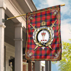 Clan Robertson Modern Tartan Crest Garden Flag  - Celtic Thistle  DT69 Clan Robertson Tartan Today   