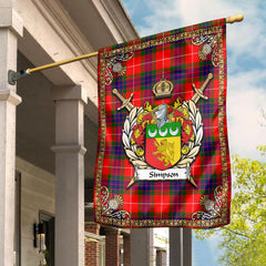 Clan Simpson Tartan Crest Garden Flag  - Celtic Thistle  XN37 Clan Garden Tartan Today   
