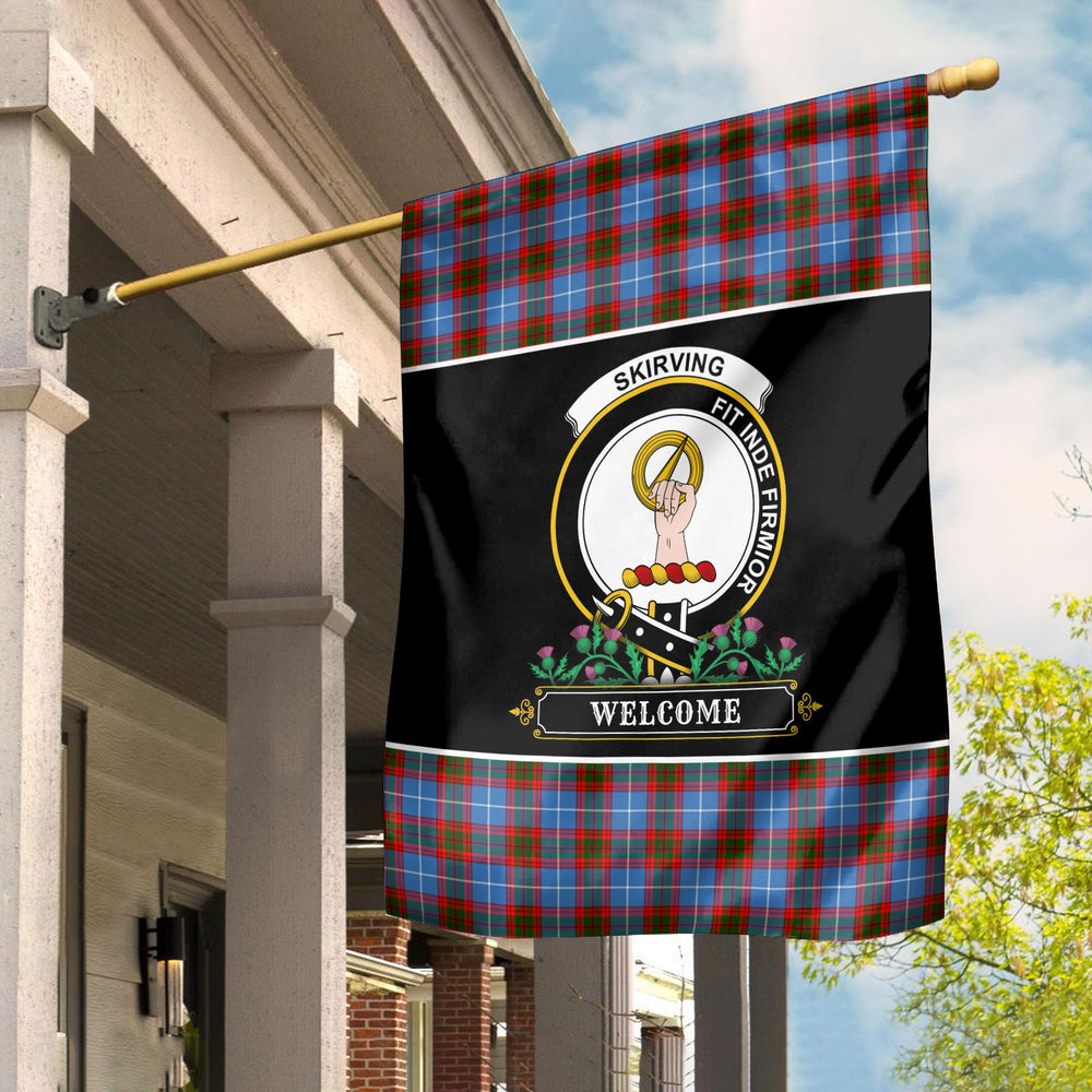 Clan Skirving Tartan Crest Garden Flag  - Welcome  BL81 Clan Skirving Tartan Today   