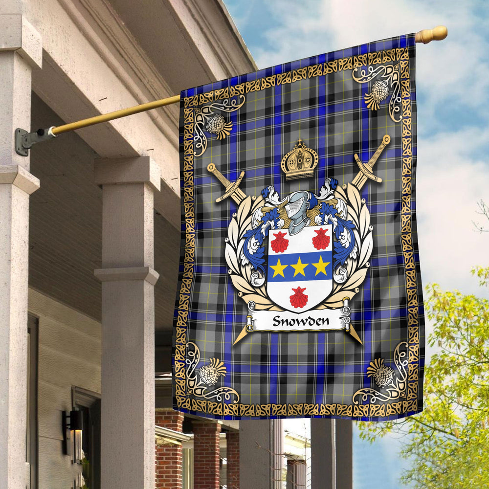 Clan Snowden Tartan Crest Garden Flag  - Celtic Thistle  XR98 Clan Garden Tartan Today   