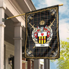 Clan Stott Tartan Crest Garden Flag  - Celtic Thistle  ME61 Clan Garden Tartan Today   