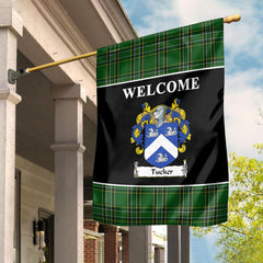 Clan Tucker Tartan Crest Black Garden Flag IS44 Clan Garden Tartan Today   