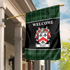Clan Walsh Tartan Crest Black Garden Flag OT41 Clan Garden Tartan Today   