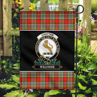 Clan Chattan Tartan Crest Garden Flag - Welcome AN22