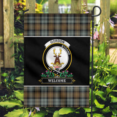 Clan Gordon Weathered Tartan Crest Garden Flag  - Welcome  WI48 Clan Gordon Tartan Today   
