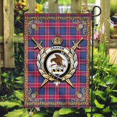 Clan Graham of Menteith Red Tartan Crest Garden Flag  - Celtic Thistle  BW54 Clan Graham Tartan Today   