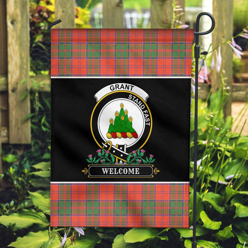 Clan Grant Ancient Tartan Crest Garden Flag  - Welcome  EX80 Clan Grant Tartan Today   