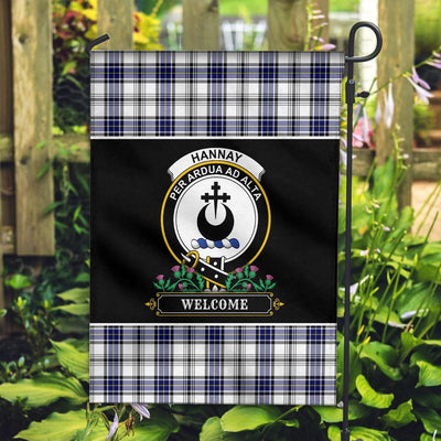 Clan Hannay Modern Tartan Crest Garden Flag - Welcome UY68
