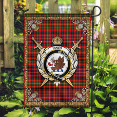 Clan Innes Modern Tartan Crest Garden Flag  - Celtic Thistle  YO45 Clan Innes Tartan Today   
