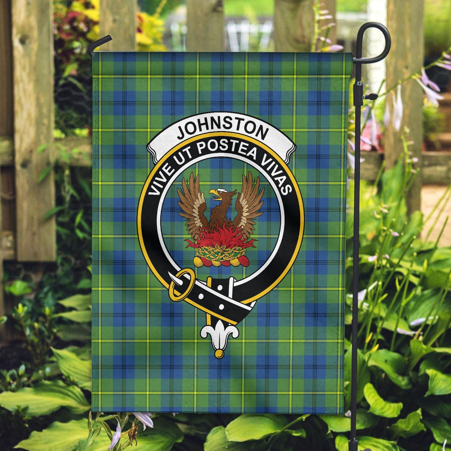 Clan Johnston of Caskieben Ancient Tartan Crest Garden Flag IK69 Clan Johnston Tartan Today   
