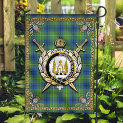 Clan Johnstone Ancient Tartan Crest Garden Flag  - Celtic Thistle  ZC83 Clan Johnstone Tartan Today   