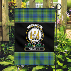 Clan Johnstone Ancient Tartan Crest Garden Flag  - Welcome  UC18 Clan Johnstone Tartan Today   