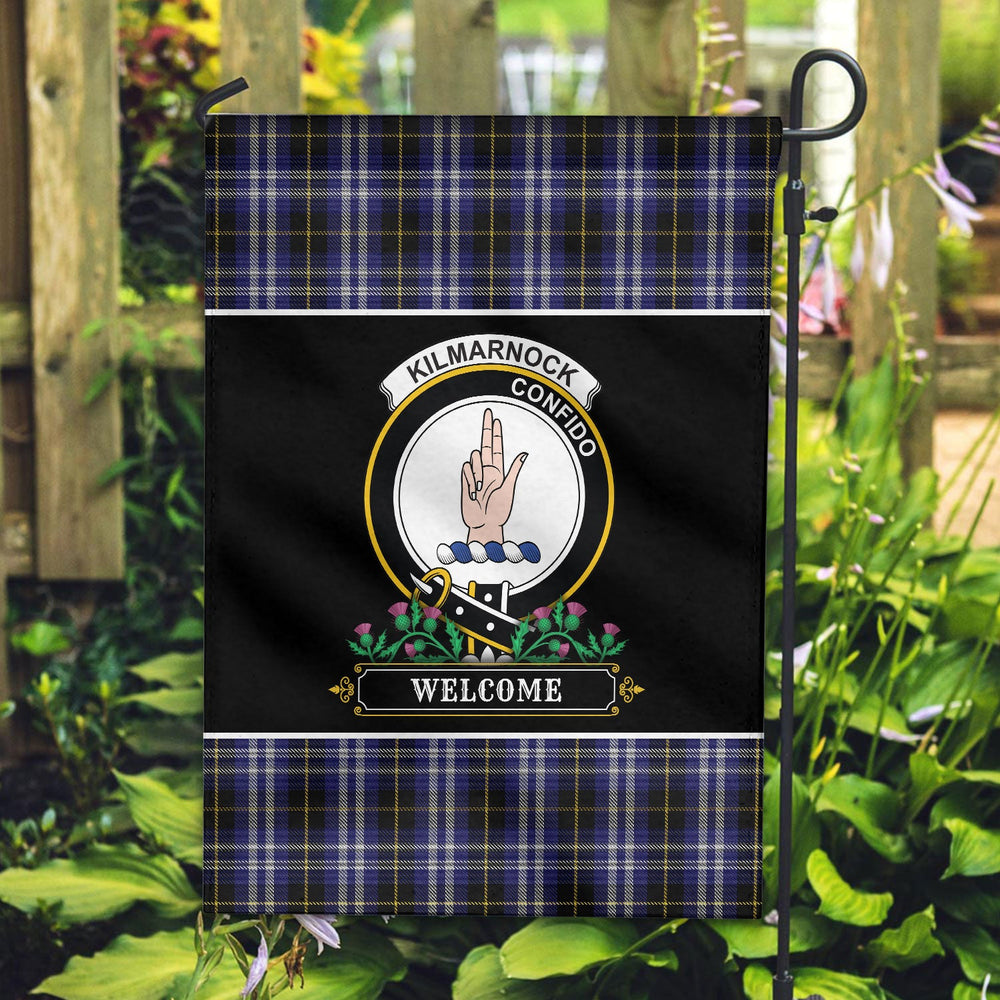 Clan Kilmarnock Tartan Crest Garden Flag  - Welcome  YK96 Clan Mar Tartan Today   