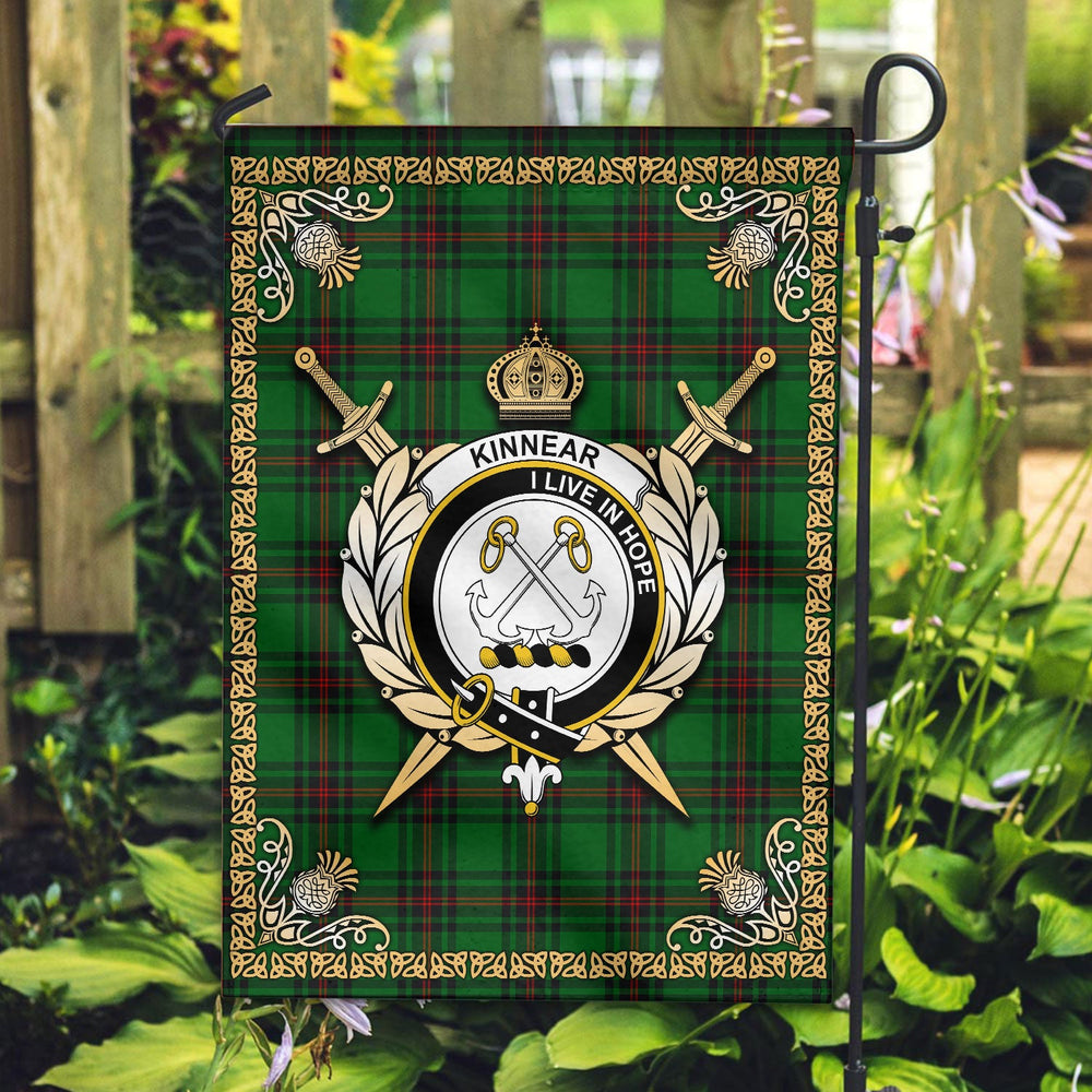 Clan Kinnear Tartan Crest Garden Flag  - Celtic Thistle  WL38 Clan Kinnear Tartan Today   