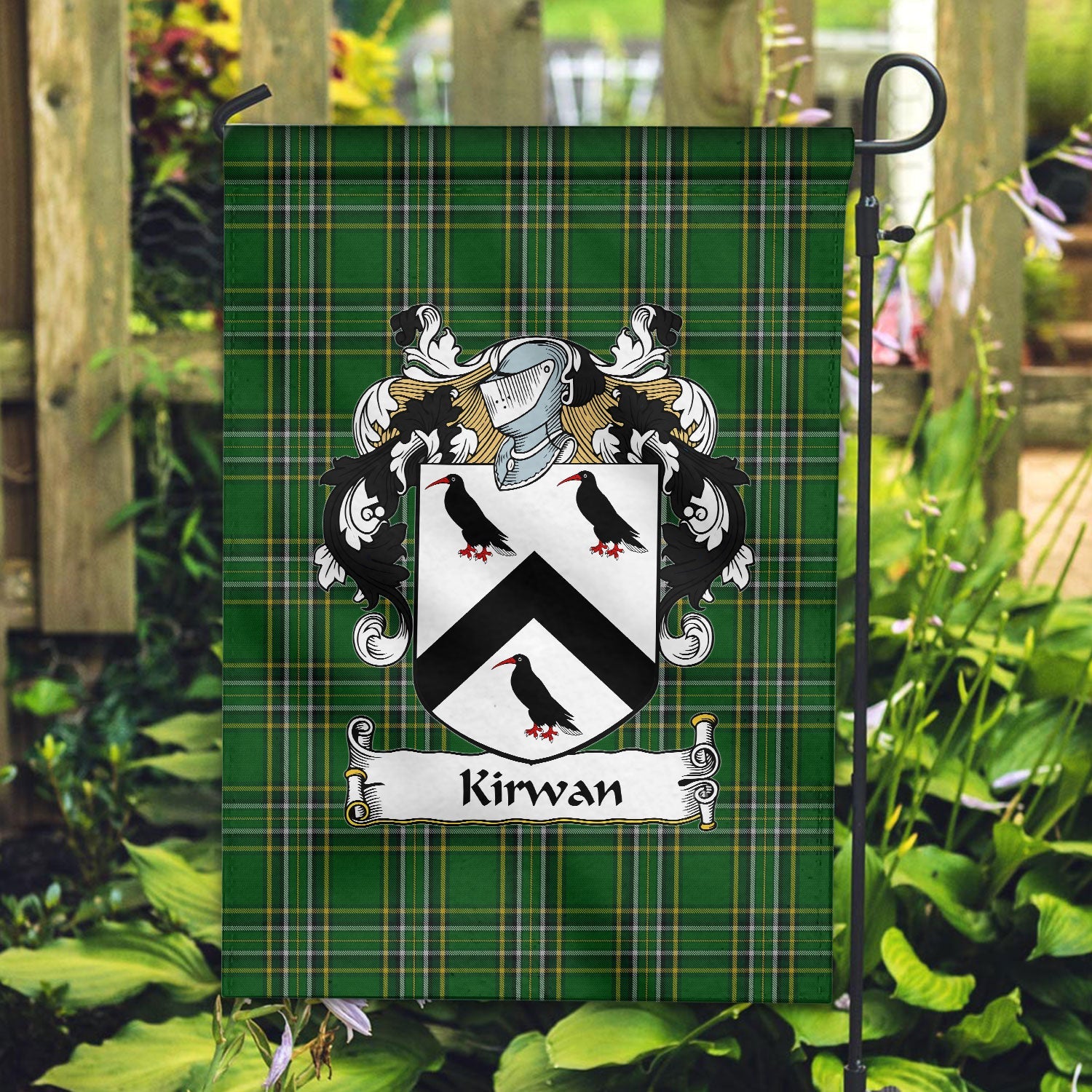 Clan Kirwan Tartan Crest Garden Flag CX81 Clan Garden Tartan Today   