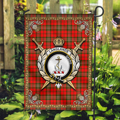 Clan Langlands Tartan Crest Garden Flag  - Celtic Thistle  YY66 Clan Langlands Tartan Today   