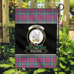 Clan Lindsay Ancient Tartan Crest Garden Flag  - Welcome  JQ55 Clan Lindsay Tartan Today   