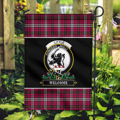 Clan Little Tartan Crest Garden Flag  - Welcome  NZ31 Clan Little Tartan Today   
