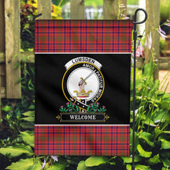 Clan Lumsden Modern Tartan Crest Garden Flag  - Welcome  NJ74 Clan Lumsden Tartan Today   