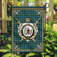 Clan Lyon Tartan Crest Garden Flag  - Celtic Thistle  ZG97 Clan Garden Tartan Today   