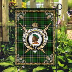 Clan MacAlpine Modern Tartan Crest Garden Flag  - Celtic Thistle  EI39 Clan MacAlpine Tartan Today   