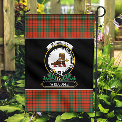 Clan MacAulay Ancient Tartan Crest Garden Flag - Welcome IN15