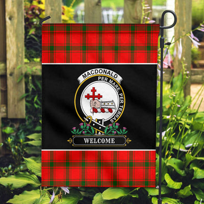 Clan MacDonald of Sleat Tartan Crest Garden Flag - Welcome WH50