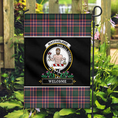 Clan MacFarlane Hunting Modern Tartan Crest Garden Flag  - Welcome  ZD22 Clan MacFarlane Tartan Today   