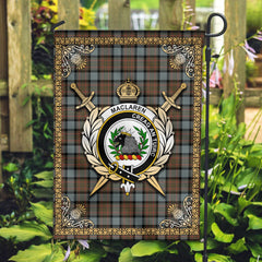 Clan MacLaren Weathered Tartan Crest Garden Flag  - Celtic Thistle  LB87 Clan Garden Tartan Today   