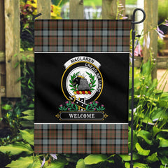 Clan MacLaren Weathered Tartan Crest Garden Flag  - Welcome  WQ24 Clan Garden Tartan Today   