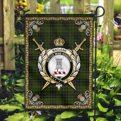 Clan MacLean Hunting Tartan Crest Garden Flag  - Celtic Thistle  UF64 Clan Garden Tartan Today   