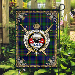 Clan MacLeod of Harris Modern Tartan Crest Garden Flag  - Celtic Thistle  SJ47 Clan Garden Tartan Today   