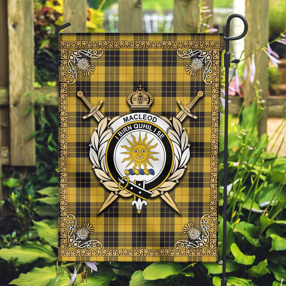 Clan MacLeod of Lewis Ancient Tartan Crest Garden Flag  - Celtic Thistle  MB79 Clan Garden Tartan Today   