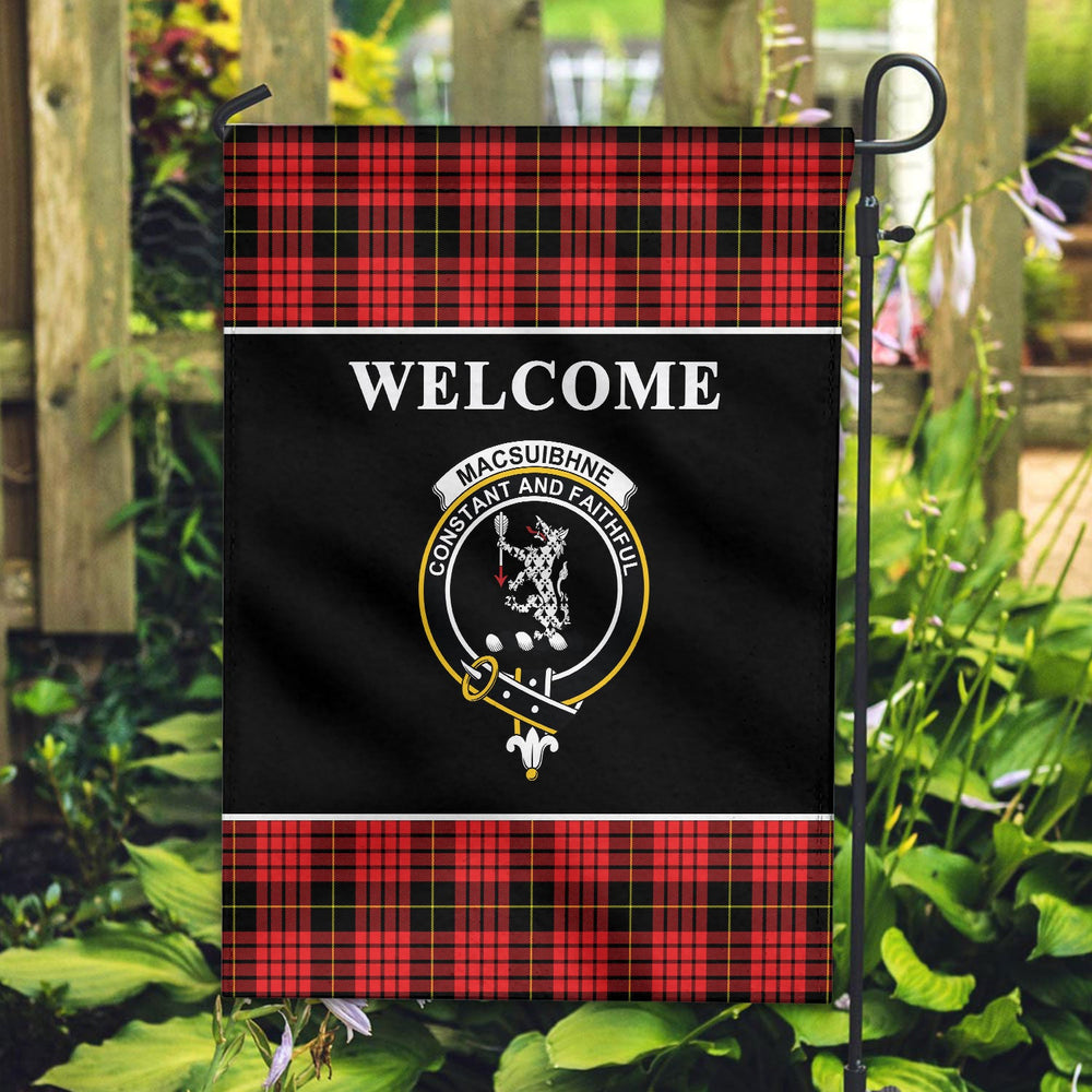 Clan MacSuibhne Tartan Crest Black Garden Flag XJ89 Clan Garden Tartan Today   