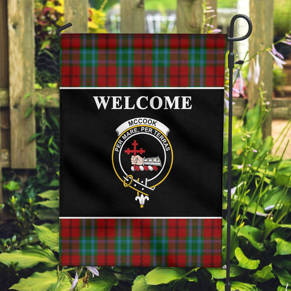 Clan McCook Tartan Crest Black Garden Flag KU36 Clan Garden Tartan Today   