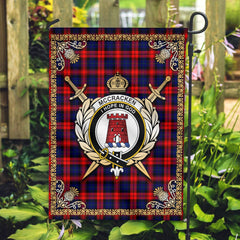 Clan McCracken Tartan Crest Garden Flag  - Celtic Thistle  IG40 Clan Garden Tartan Today   