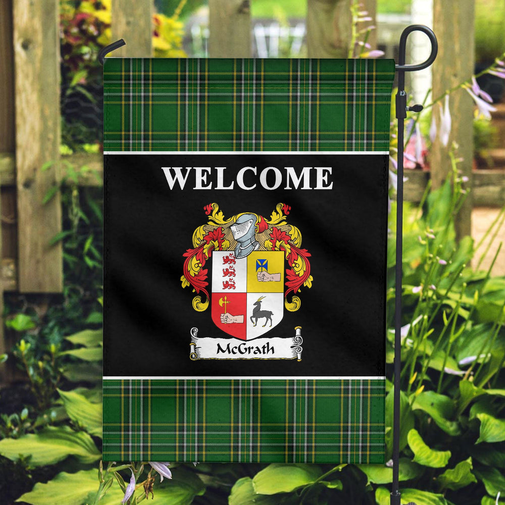 Clan McGrath Tartan Crest Black Garden Flag FD59 Clan Garden Tartan Today   
