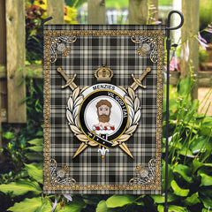 Clan Menzies Black _ White Ancient Tartan Crest Garden Flag  - Celtic Thistle  EN55 Clan Menzies Tartan Today   