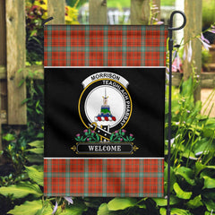 Clan Morrison Red Ancient Tartan Crest Garden Flag  - Welcome  UW19 Clan Morrison Tartan Today   