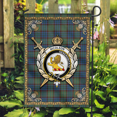Clan Nicolson Hunting Ancient Tartan Crest Garden Flag  - Celtic Thistle  KD50 Clan Nicolson Tartan Today   