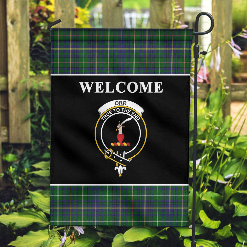 Clan Orr Tartan Crest Black Garden Flag VL79 Clan Garden Tartan Today   